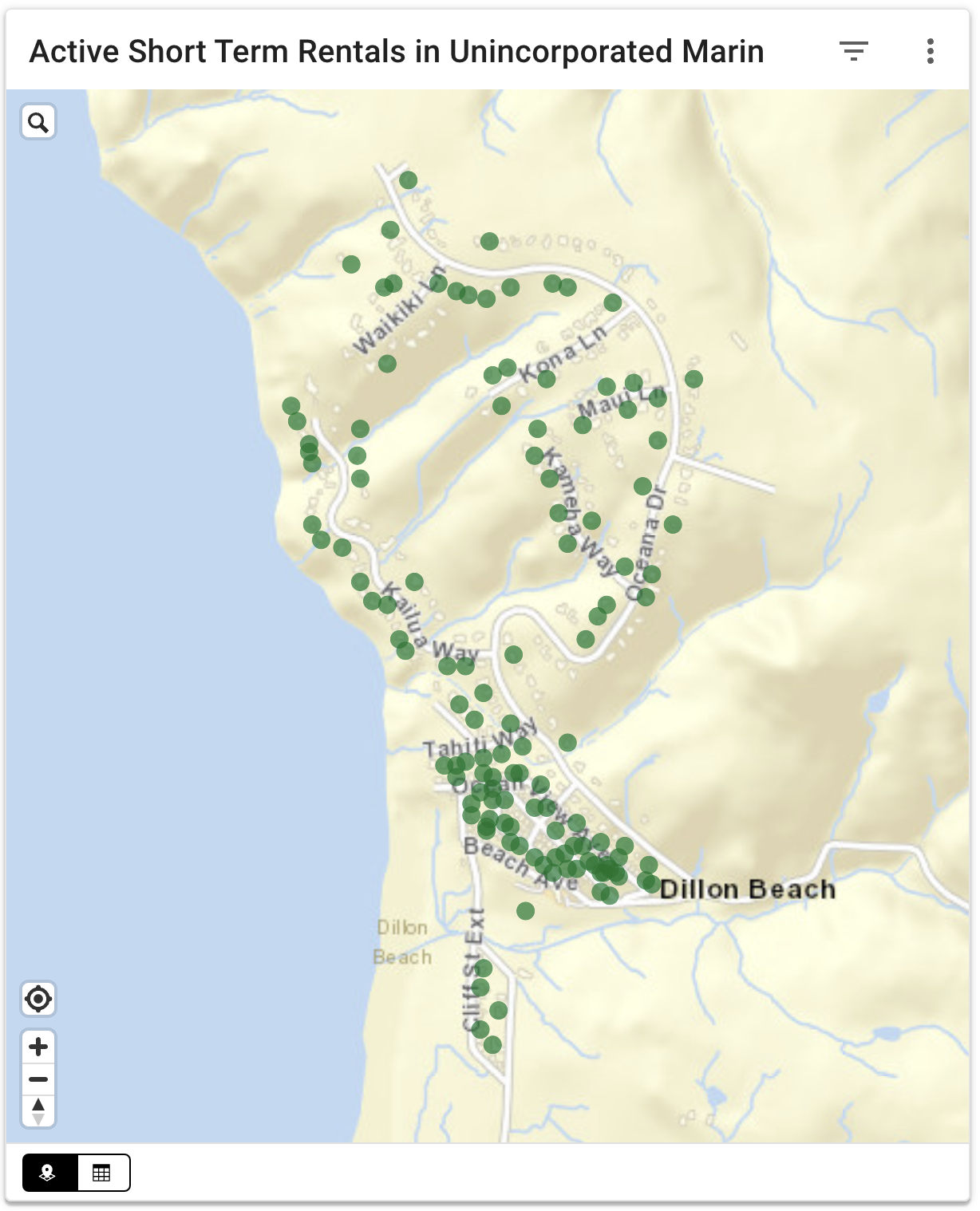 Map - STRs Dillon Beach